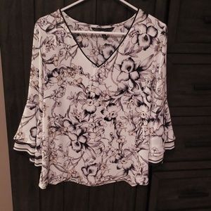 WHBM Ruffled sleeve blouse